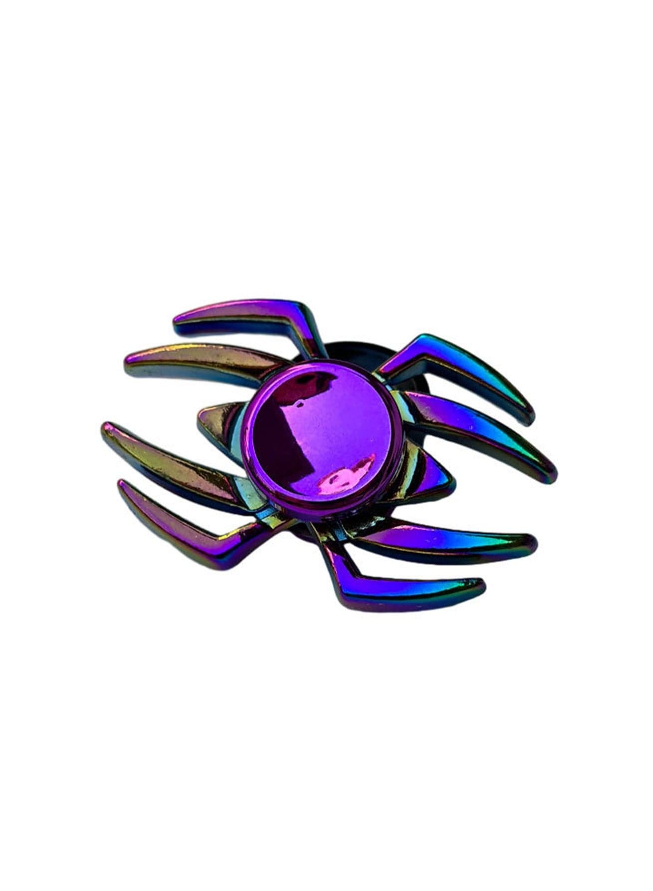 Metal Spider Fidget Spinner To Reduce Stress And Anxiety, Finger Spinner Metal Focus Stainless Steel, Eliminate Boredom For Kids Adults, Birthday Gift (Rainbow Color)