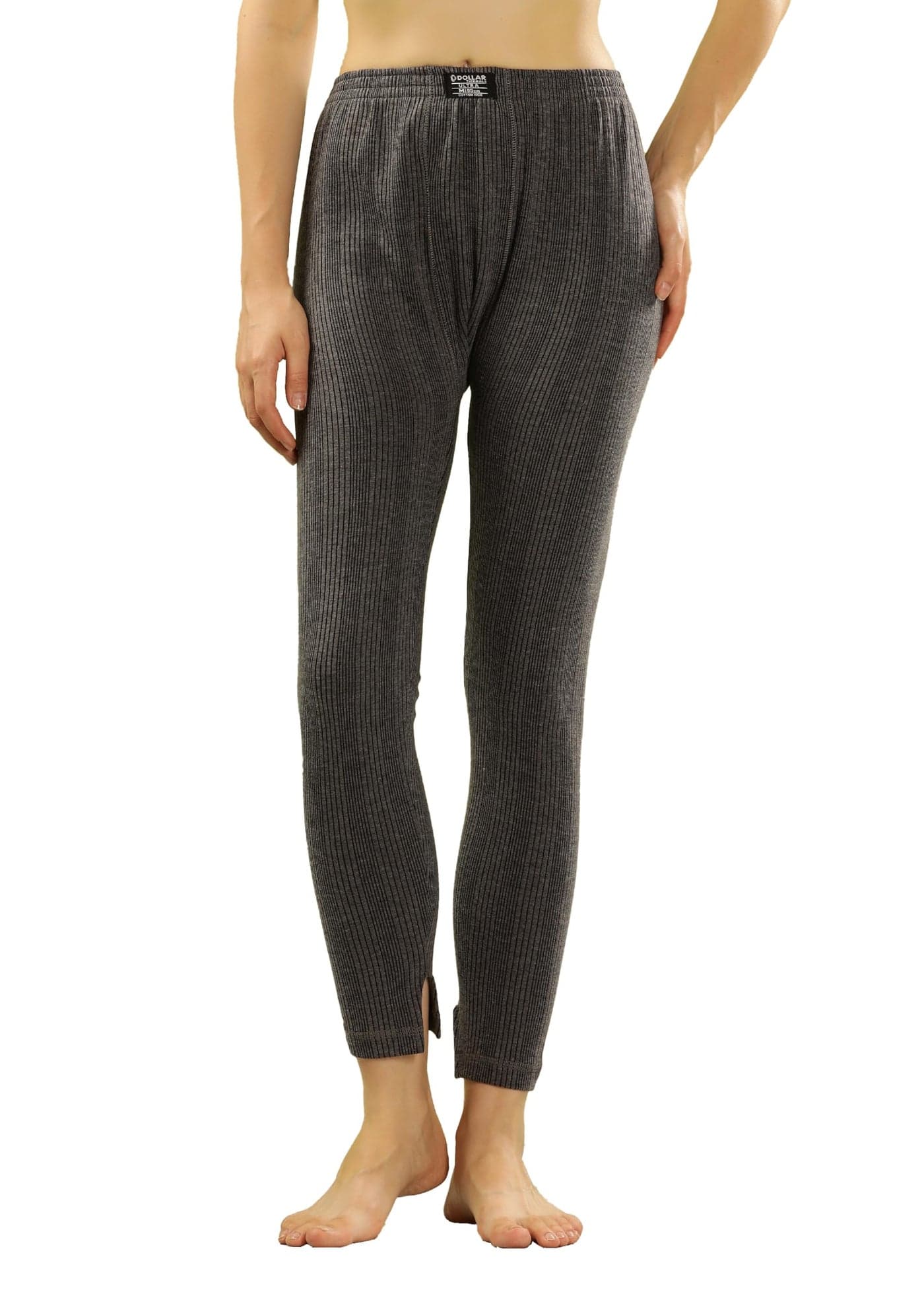 Dollar Ultra Women's Thermal Trouser | Winter Inner Wear for Women | Premium Cotton Rich Fabric | Snug Fit & Stylish Thermal Wear for Daily Comfort Charcoal Melange