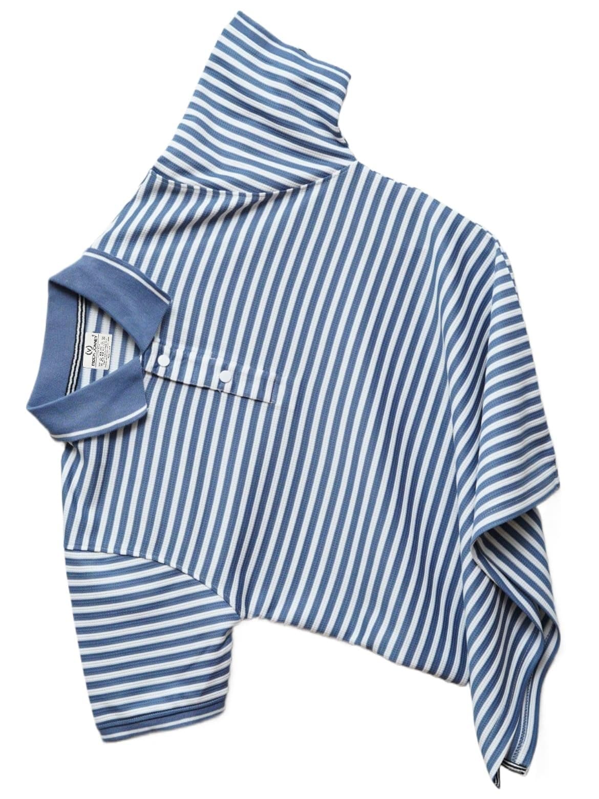 Mack Jonney Men's Striped Cotton Rich Collar Neck T Shirt | Collar Tshirts | Half Sleeves | Striped-Regular Fit-MM433-nw Blue