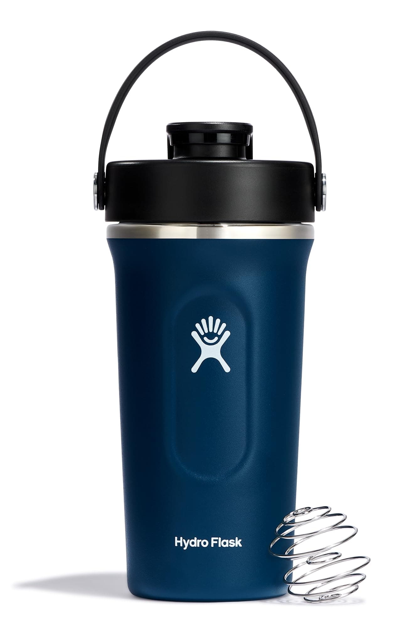 Hydro Flask Shaker Bottle – Insulated Stainless Steel Gym Bottle for Pre Workout & Protein 24 Oz Indigo Blue