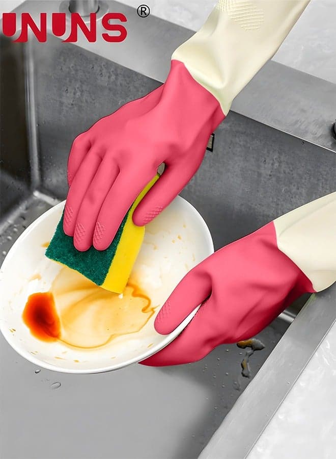 Dishwashing Cleaning Gloves,Non-slip Reusable Waterproof Household Kitchen Dishwashing Glove,For Kitchen Cleaning,Food Handling,Working, Painting,Gardening,1 Pair