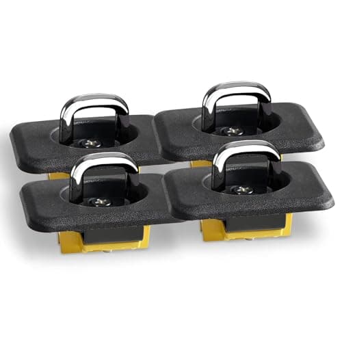YIUIY Retractable Tie Down Anchors Truck Bed Side Wall Compatible with F150 1998-2014, Ford Super Duty 1998-2016, Chevrolet Silverado and GMC Sierra 1988-2013, Dodge RAM 1995-2008(4 Sets)