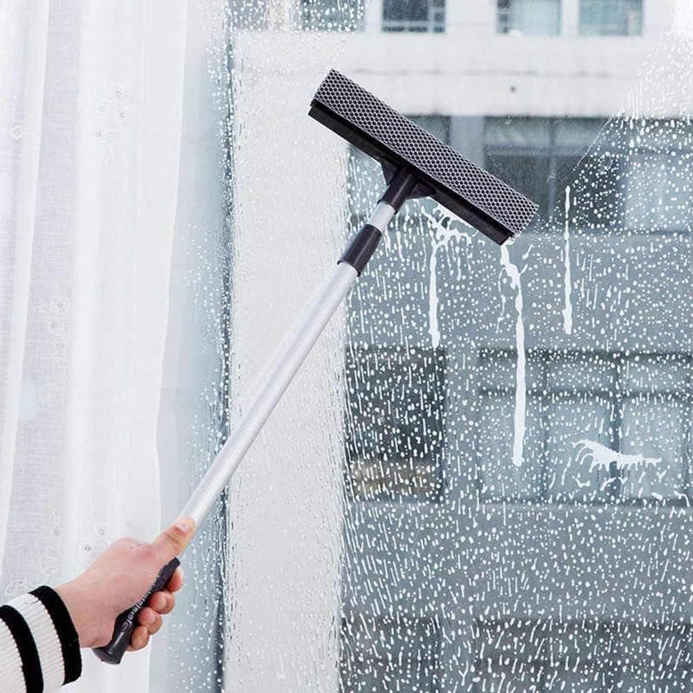 GION Floor Cleaning Squeeze Brush with Telescopic Handle Sponge Glass Wiper for Floor Squeegee Wiper Bathroom Tiles Kitchen Floor Car Windshield Cleaning Tool 1Pcs