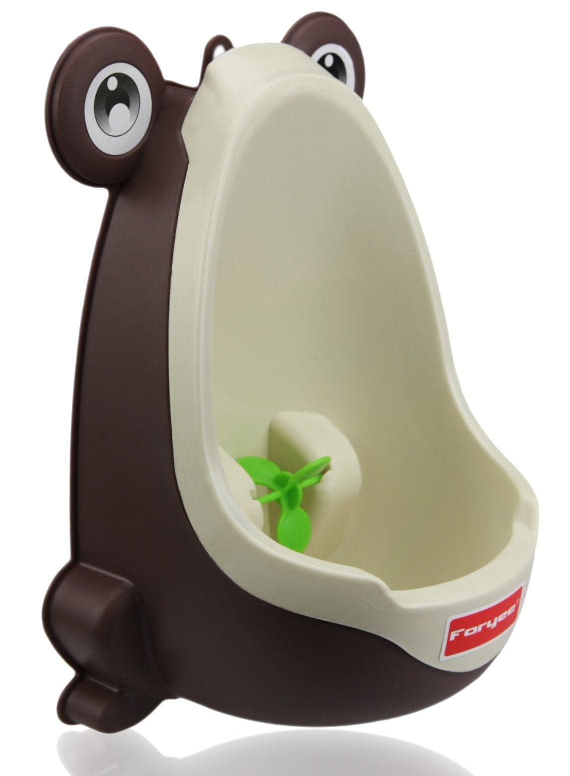 Foryee Cute Frog Potty Training Urinal for Boys with Funny Aiming Target Coffee