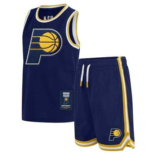 Ultra Game Boys NBA Official Super Soft Jersey Tank Top Basketball Shorts Set Indiana Pacers Team Color 8