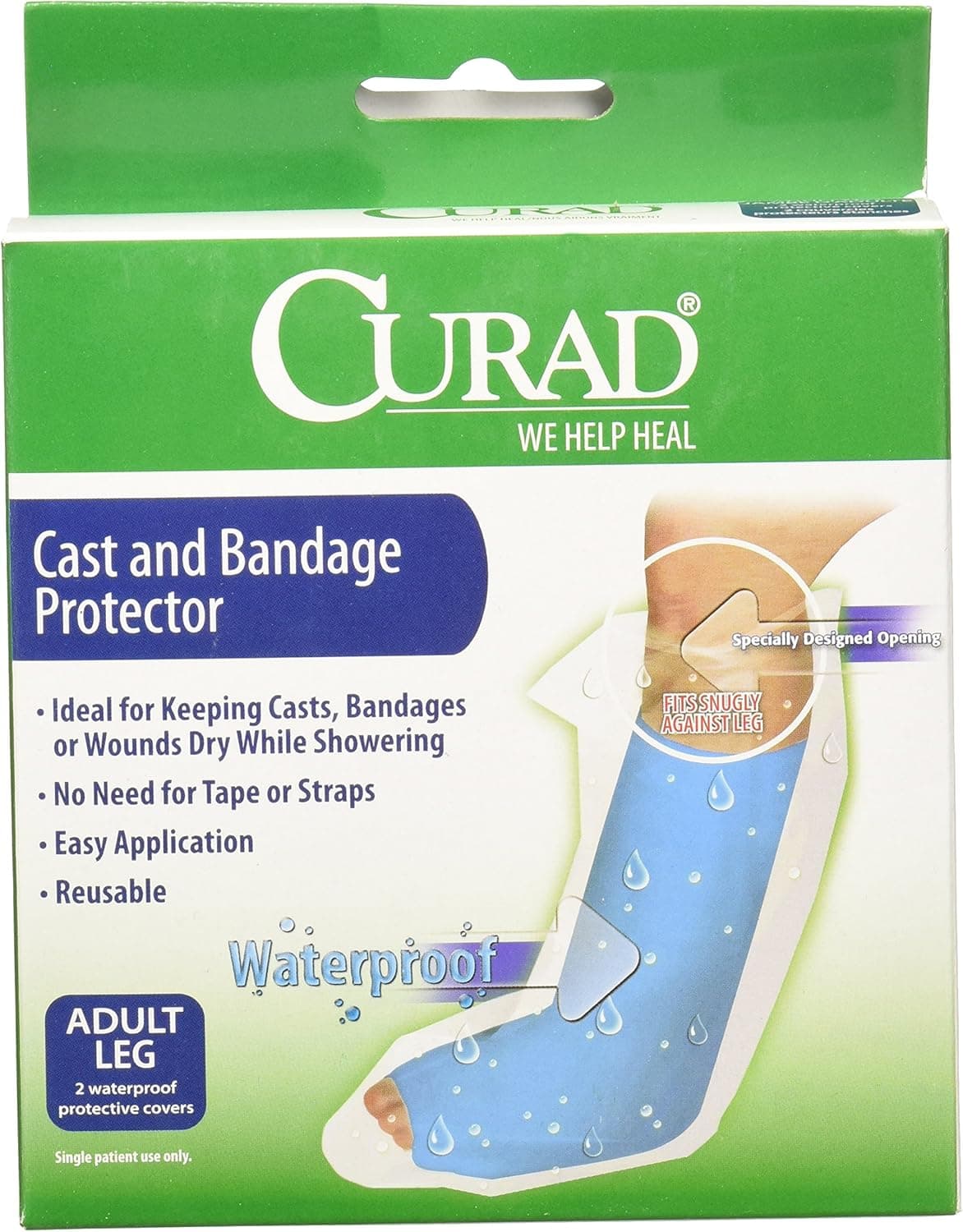 Curad Waterproof Cast Protector for Adult Leg
