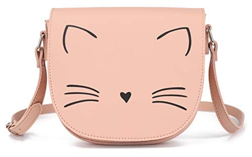 Gladdon Crossbody Bags for Teen Girls Small Fashion Preteen Purses Cat Birthday Gift for Girl Pink