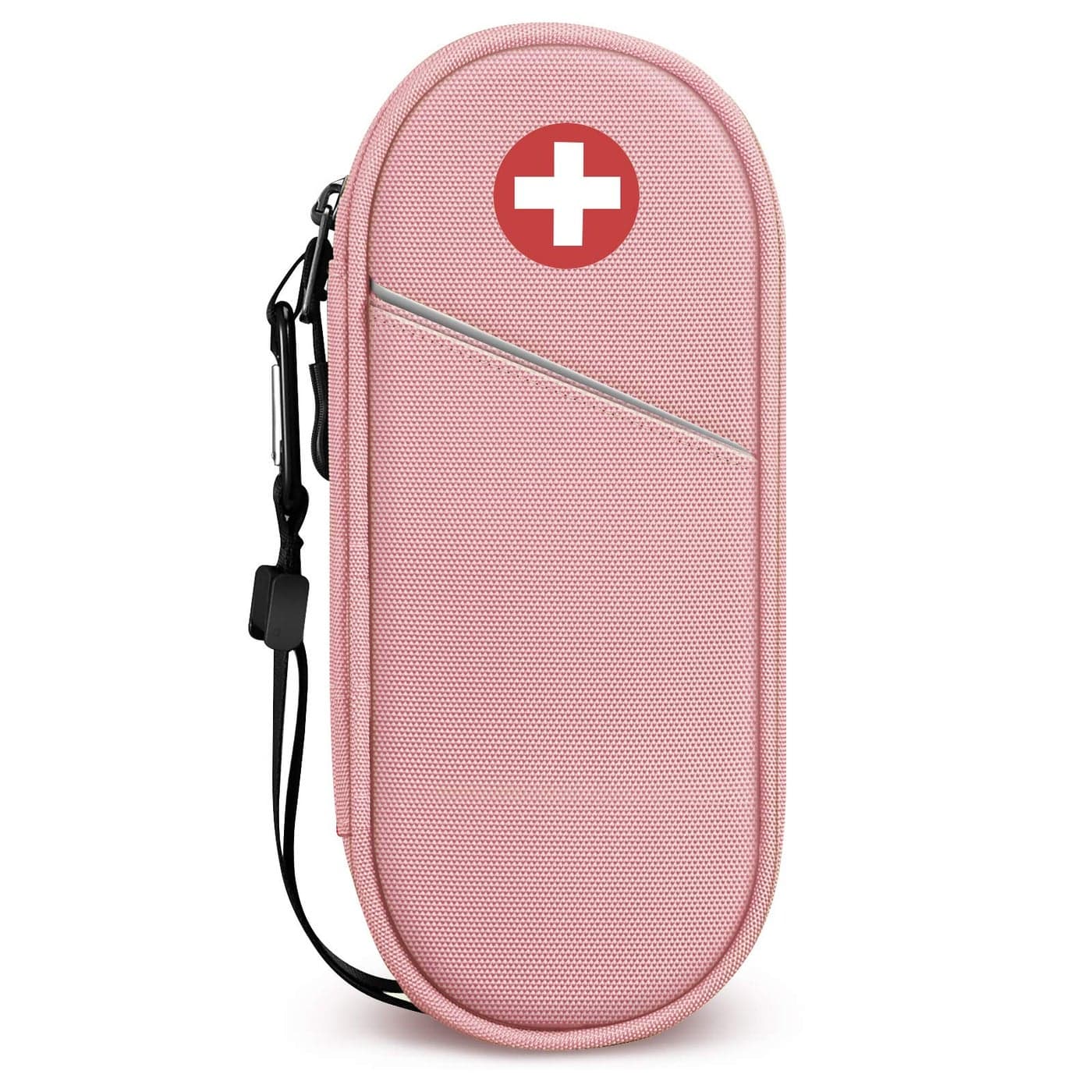 SITHON EpiPen Medical Carrying Case Insulated Travel Medication Organizer Bag Emergency Medical Pouch Holds 2 EpiPens Asthma Inhaler AntiHistamine AuviQ Allergy Medicine Essentials Pink