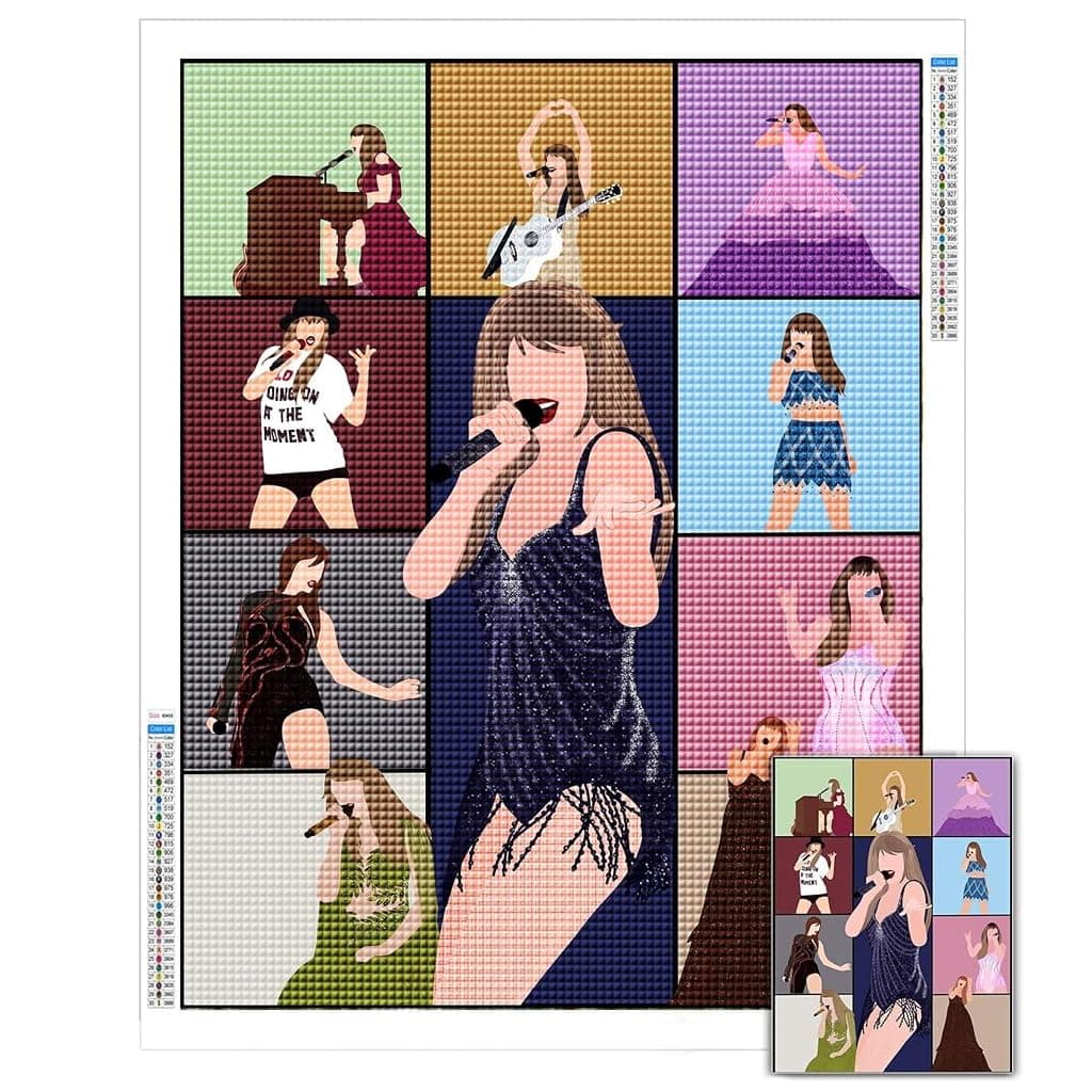 HASTHIP DIY Diamond Painting Kit Fashion Outline Diamond Painting Kit Diamond Painting Wall Decor DIY Diamond Painting Kit Art DIY Diamond Painting Wall Decor Gift 118x157 Inches