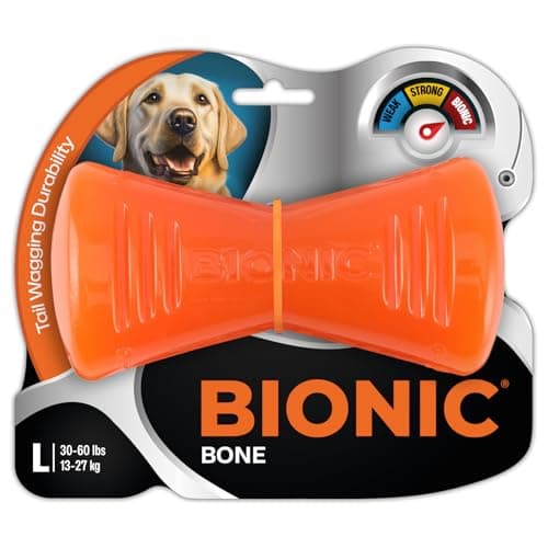BIONIC Bone Dog Toy Large Interactive Dog Chew Toy That Stands Up to The Toughest Chewers for Dogs Between 3060 lbs 1327 kg