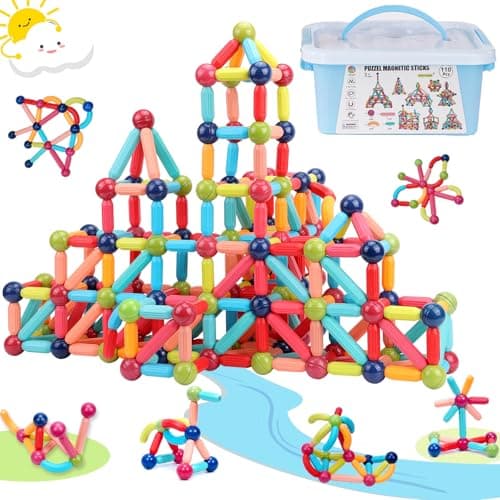 COUOMOXA Magnetic Building Blocks STEM for Kids Educational Magnetic Set for 69Years Old for Boys Girls Construction Toys for Early Development Learning for Kids
