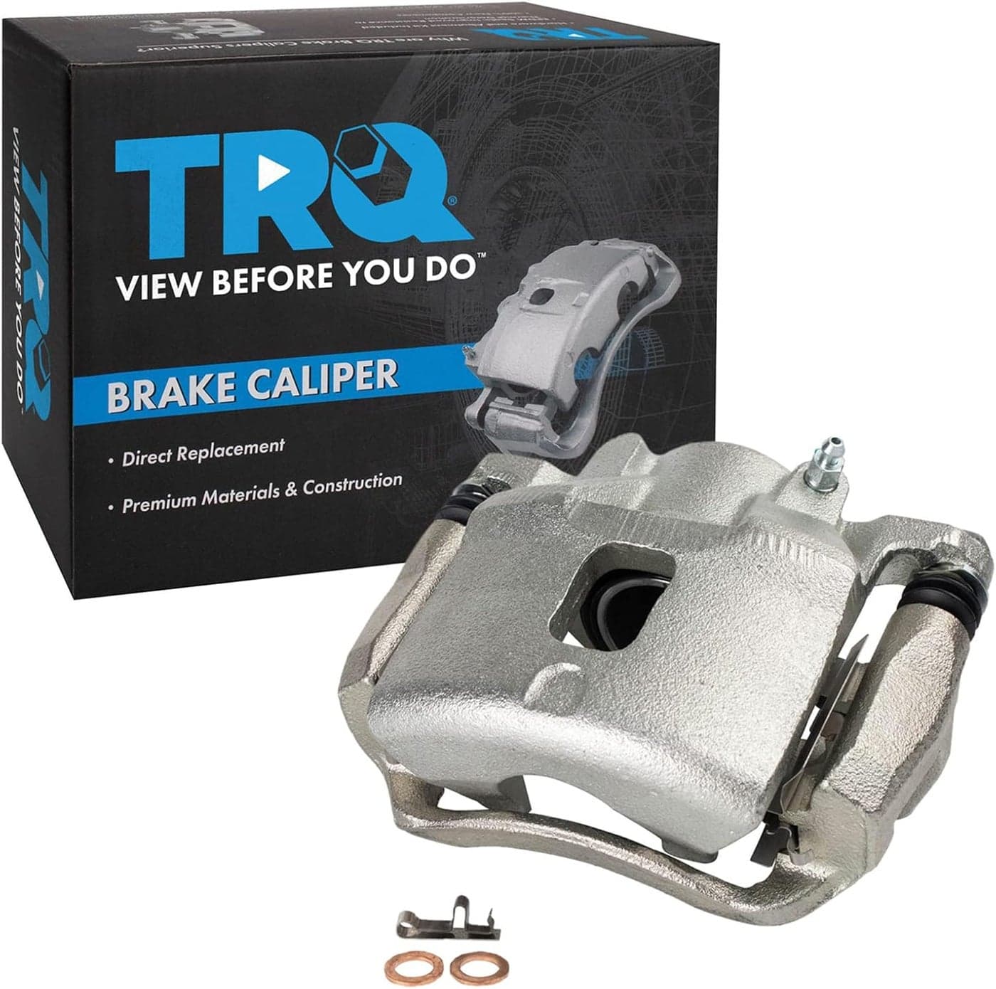 TRQ Front Right Brake Caliper with Bracket for Chevrolet Cobalt, Pontiac G5, and Saturn Ion