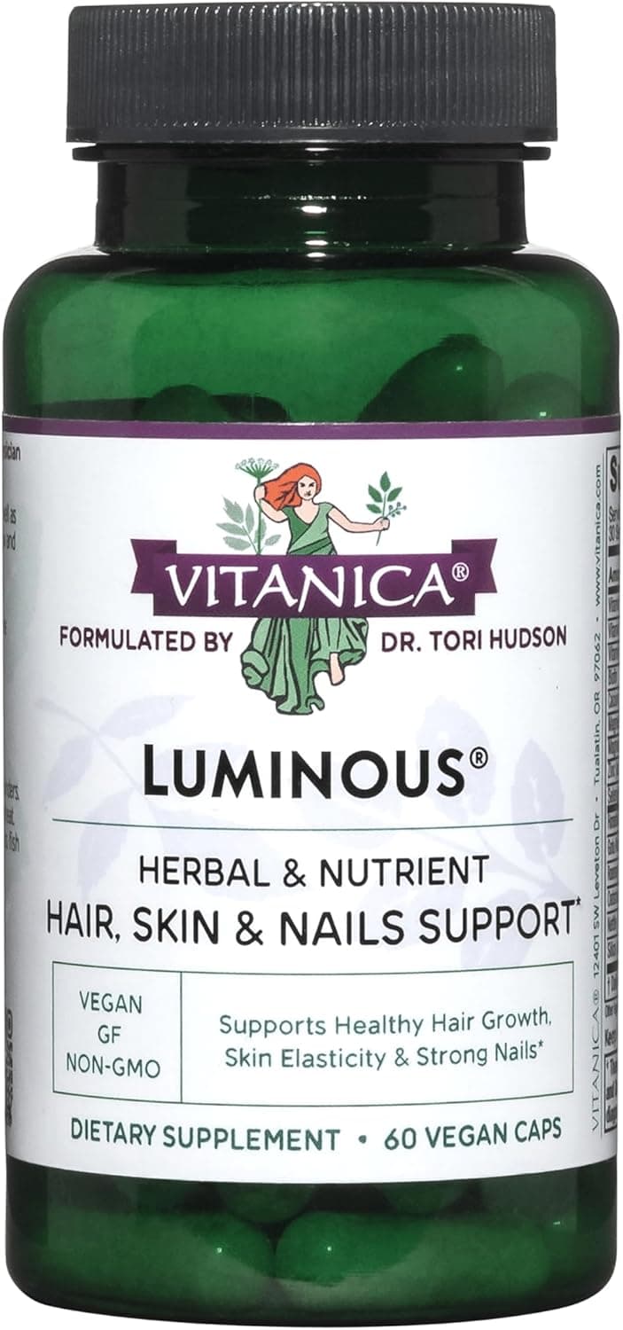 Vitanica Luminous Hair, Skin & Nails Support for Women - 60 Vegan Caps