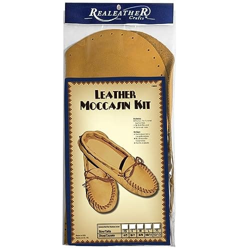 Realeather Crafts C4604-02 Leather Moccasin Kit, Gold