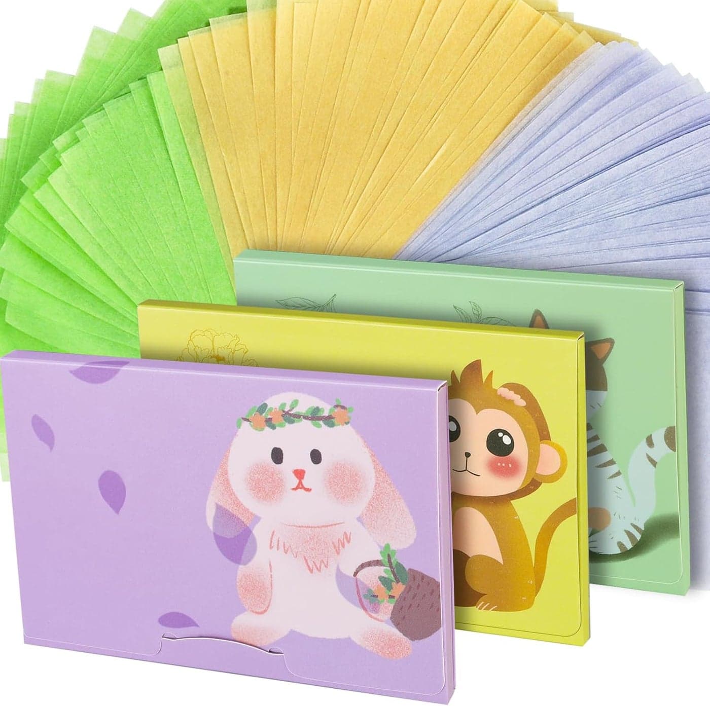 300 Sheets Blotting Paper, HNYYZL Oil Absorbing Sheets for Oily Skin, Oil Control for Face, Makeup Blotting Paper, Natural Oil Absorbing Facial Blotting Sheets for Oily Skin Care (Pack of 3)