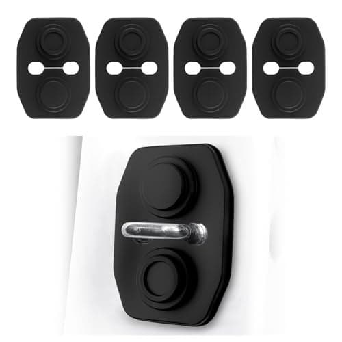 4PCS Universal Silicone Car Door Latch Covers,New Silicone Door Latch Protective Cover with 3 Layers of Shock Absorption for Protection & Noise Reduction,Soft Car Doors Strike Protector