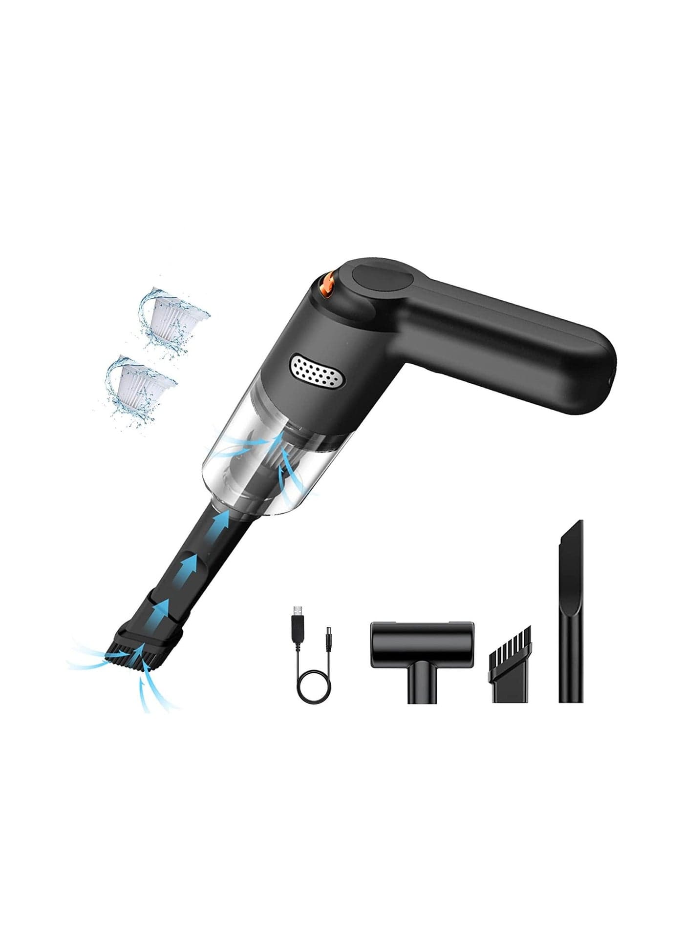 SYOSI Car Handheld Vacuum, 10000PA Suction, Wireless Vacuum Cleaner with Low Noise, Cordless Rechargeable, Portable Compressed Air Duster for and Home