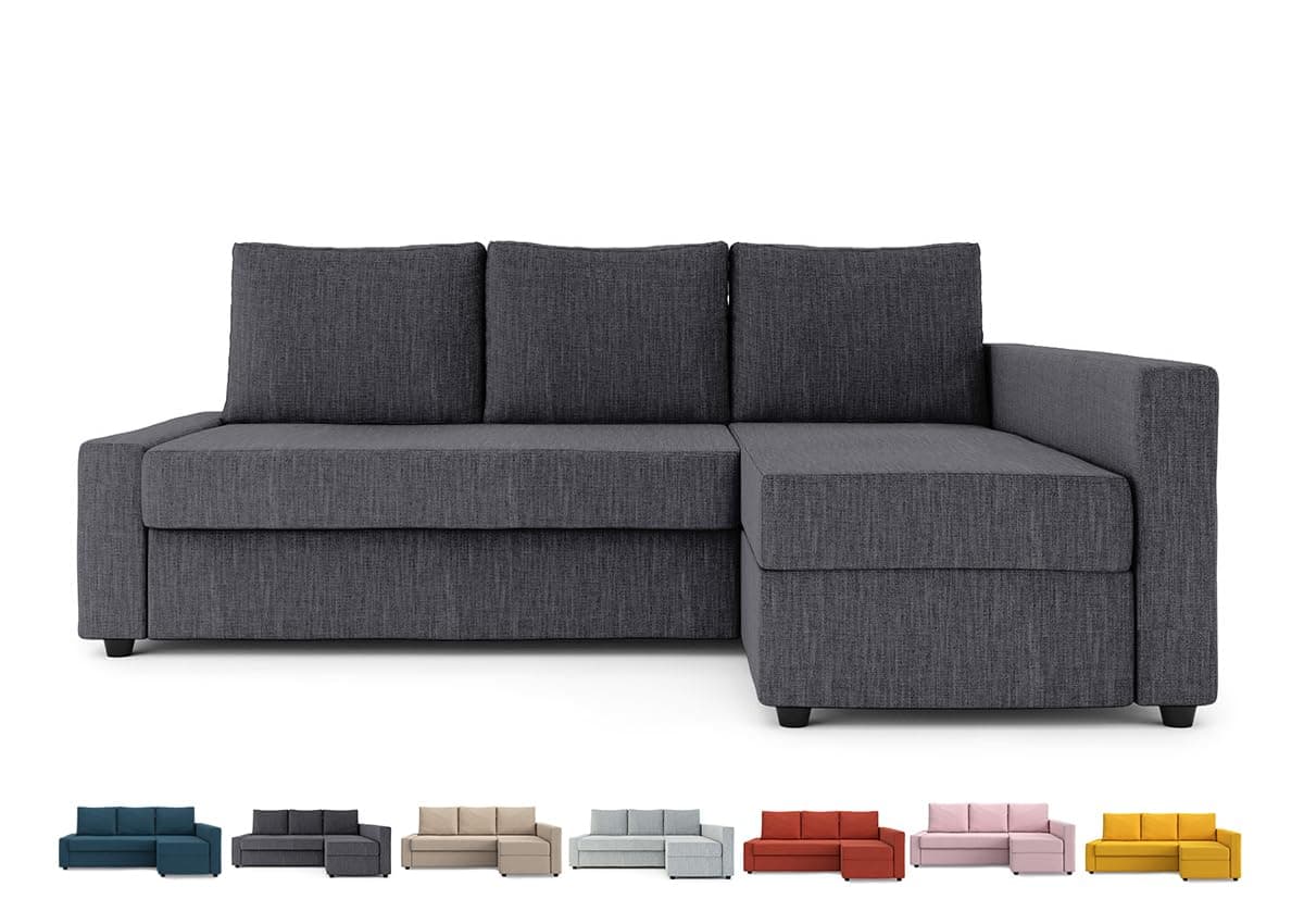 MASTERS OF COVERS Snug Fit Friheten Slipcover for The IKEA Friheten with Chaise Corner Cover Sofa Bed Cover Sectional Slipcover Replacement Dark Grey Cover OnlyNot Sofa