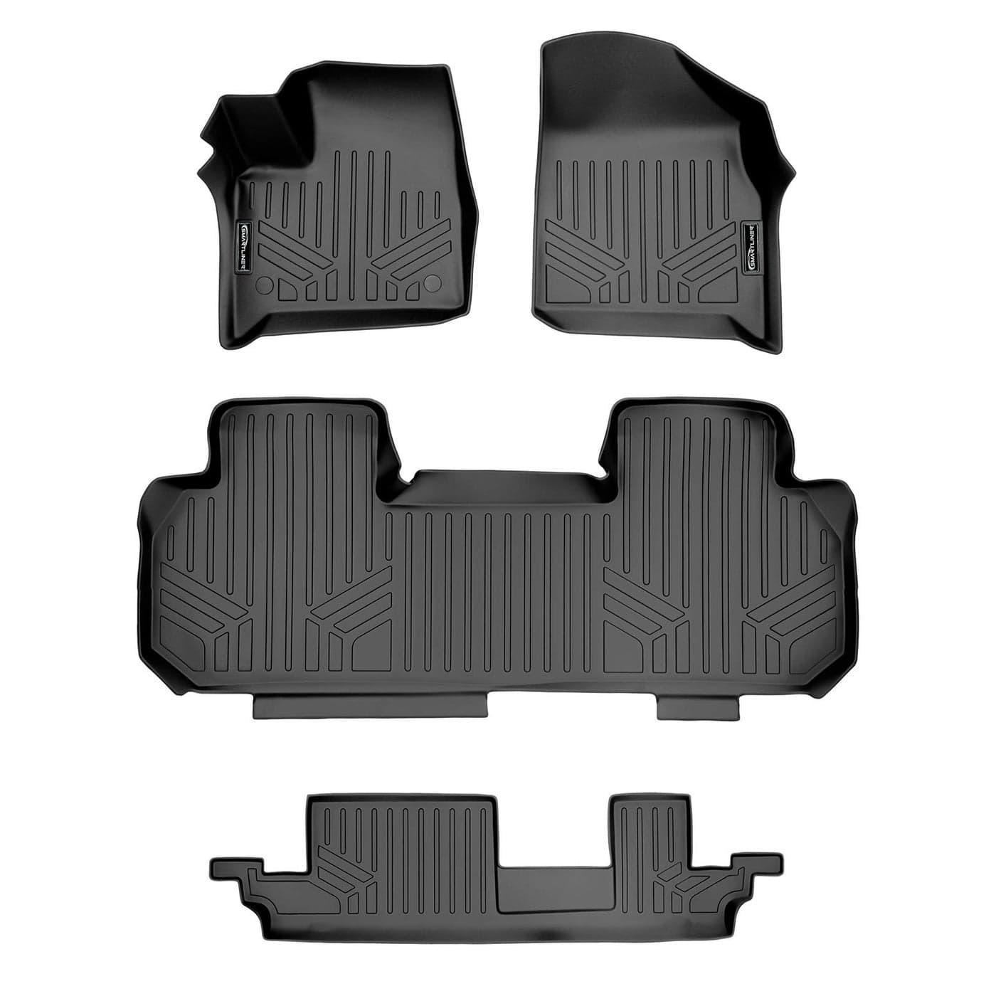 SMARTLINER Custom Fit Floor Mats 3 Row Liner Set Compatible with 20182023 Chevrolet Traverse