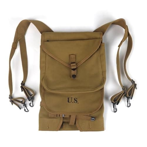 ANQIAO Replica WW2 WWII US M1928 Haversack Canvas Material Reproduction