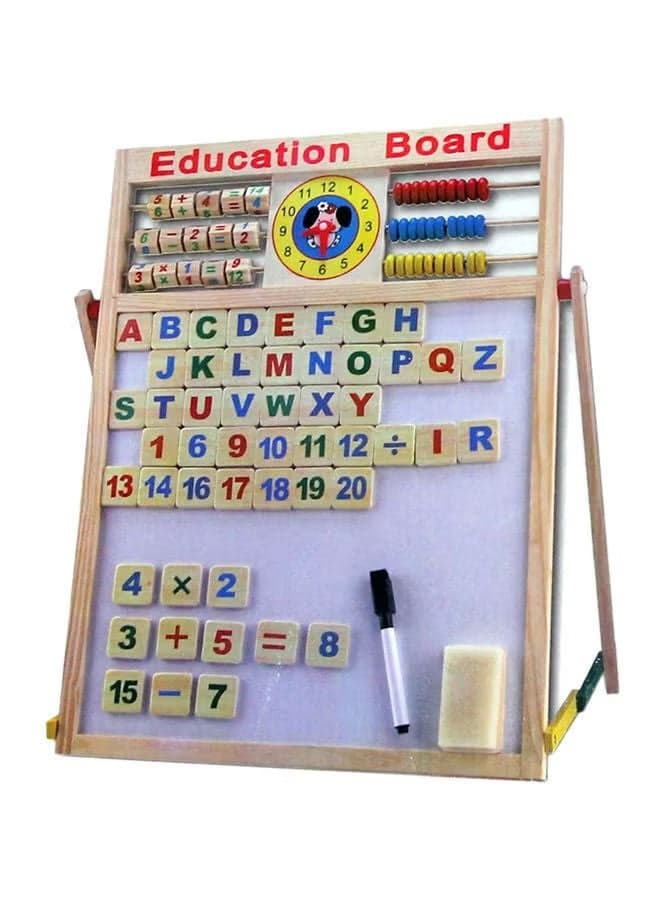 Multi-Purpose Magnetic Education Board With Marker Multicolour