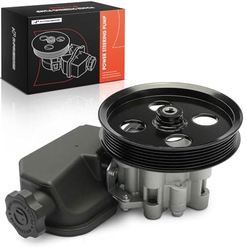 A-Premium Power Steering Pump, with Pulley, Compatible with Jeep Commander 2008-2010, Grand Cherokee 2008-2010, 3.7L 4.7L, Replace # 52089339AD