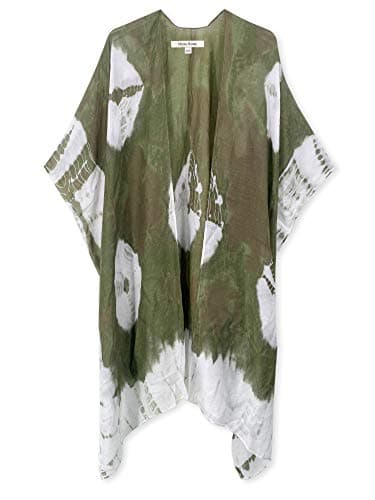 Moss Rose Women's Beach Cover up Swimsuit Kimono with Bohemian Floral Print, Loose Casual Resort Wear