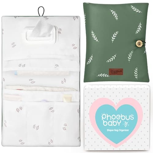 Baby Diaper Bag Organizer Compact Foldable Travel Organizer Pouches for Diaper Wipes and Small Essentials Gift for Baby Shower