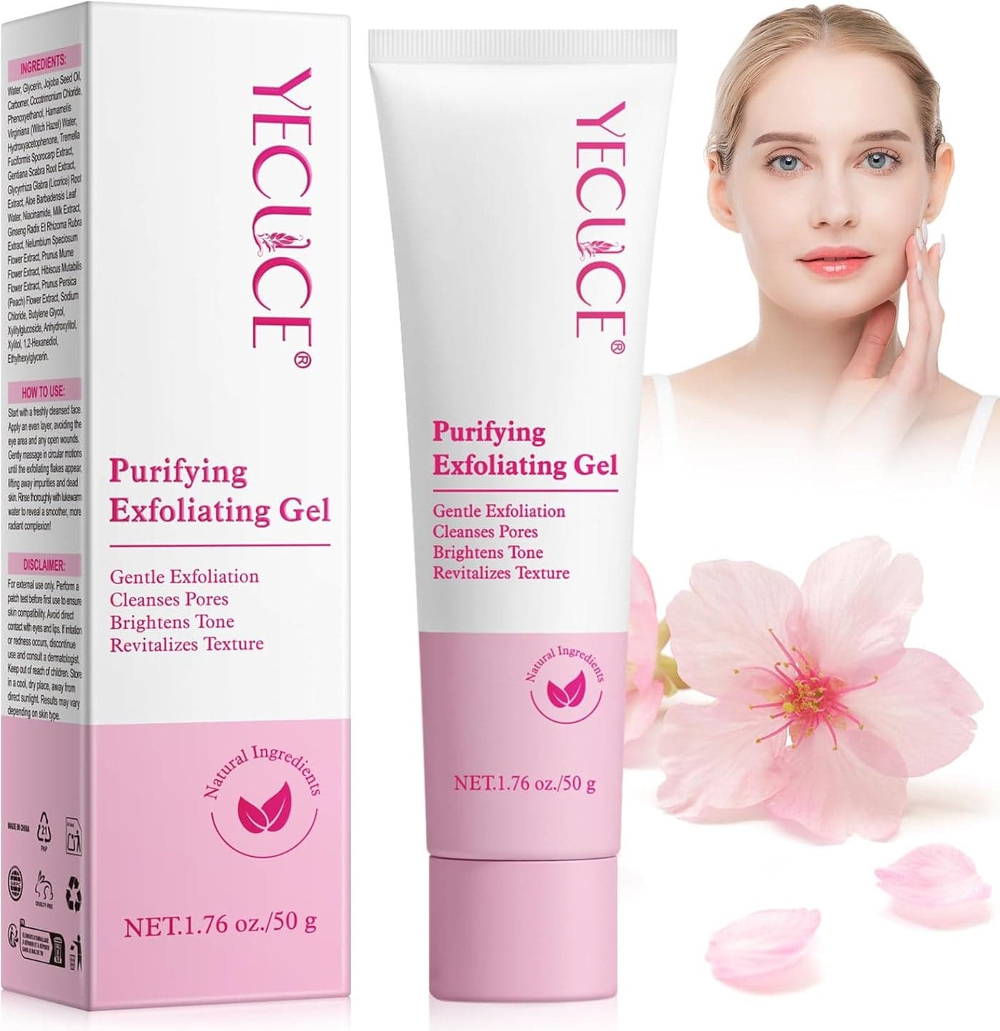 Purifying Exfoliating Gel Purifying Enzymes Exfoliating Gel For Face Deep Cleansing Face Exfoliator For Gentle Cleansing Facial Scrub Body Scrubber For All Skin Types Gentle