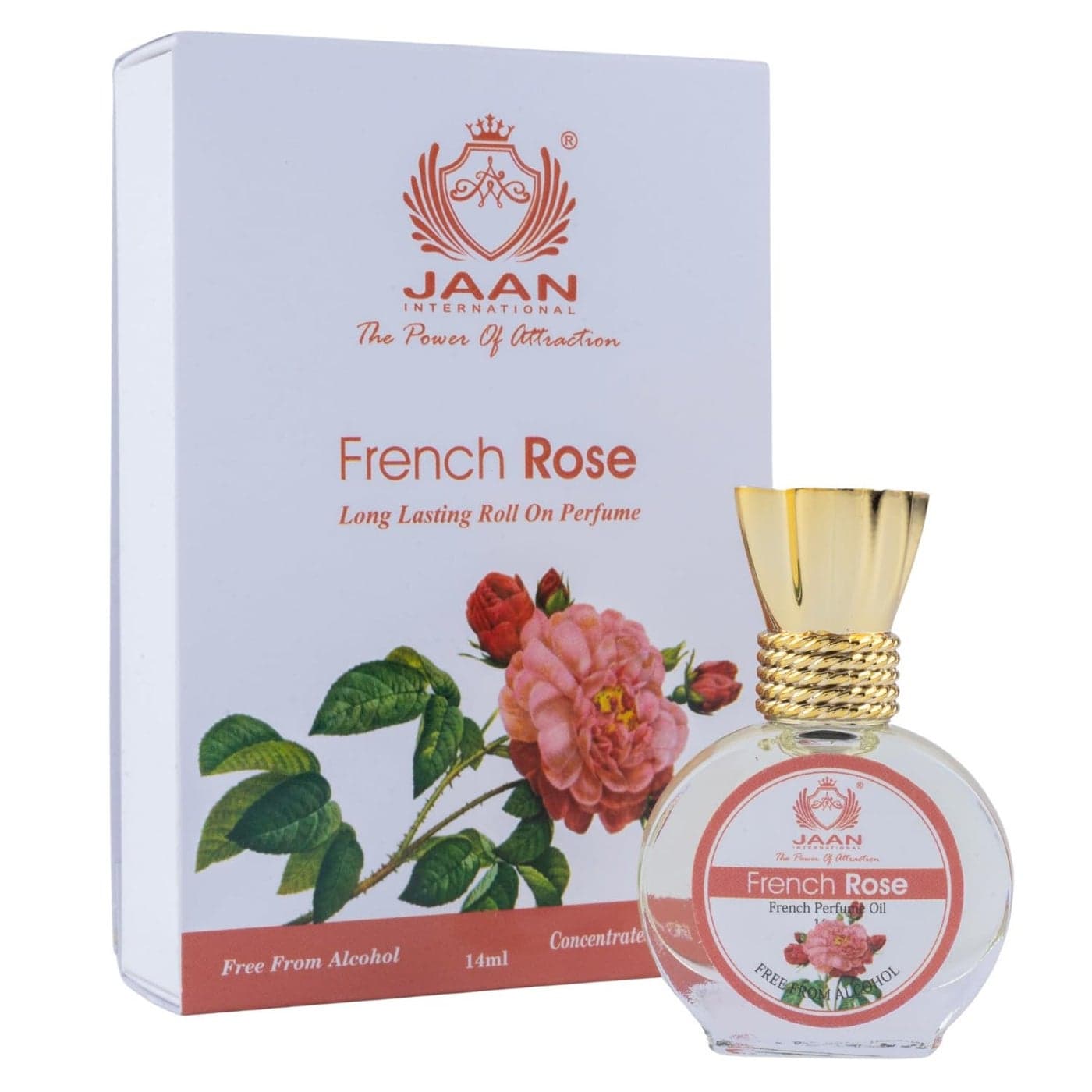 Jaan International French Rose RollOn Perfume Romantic Floral Fragrance For Unforgettable Elegance And AllDay Grace 14Ml