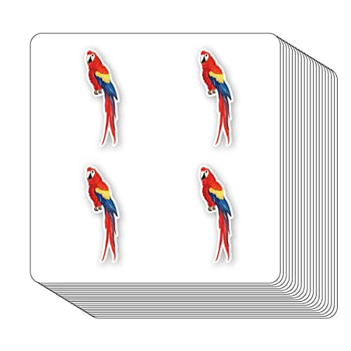 Parrot Stickers 1in for Scrapbooking Arts Craft Kids DIY Calendars Journals 80Pack
