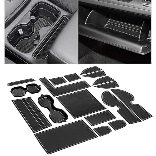 3D Cup Holder Insert Liners for Honda CRV Accessories 2023 2024 2025 2026 Center Console Door Pocket Slot Mats Non-Slip Anti Dust Pad Premium Custom Interior for Honda CR-V 18Pcs (Gray Trim)