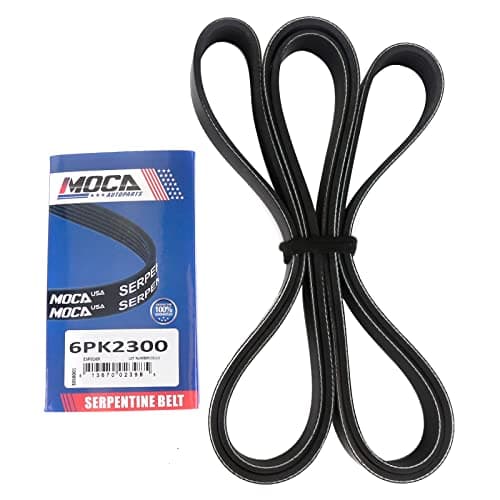 MOCA Serpentine Belt 6PK2300 Compatible with 0408 for Pontiac Grand Prix 38L 0206 for GMC Envoy XL 42L 0509 for Buick Lacrosse 38L 0206 for Chevrolet Trailblazer EXT 42L