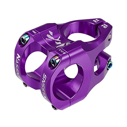 X AUTOHAUX CNC Aluminum Alloy 35mm Mountain Bike Stem for Most Bicycle Road Bike Mountain Bike Cycling Handlebar Accessories Purple for 1-1/8 Steer Tube 31.8mm Handlebar