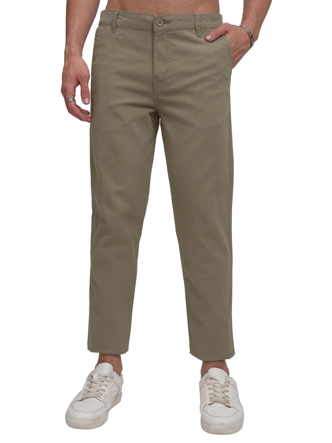 Highlander Men’s Slim-Fit Chinos | Stretchable & Stylish | Smart Casual Essential | All-Day Comfort & Versatility