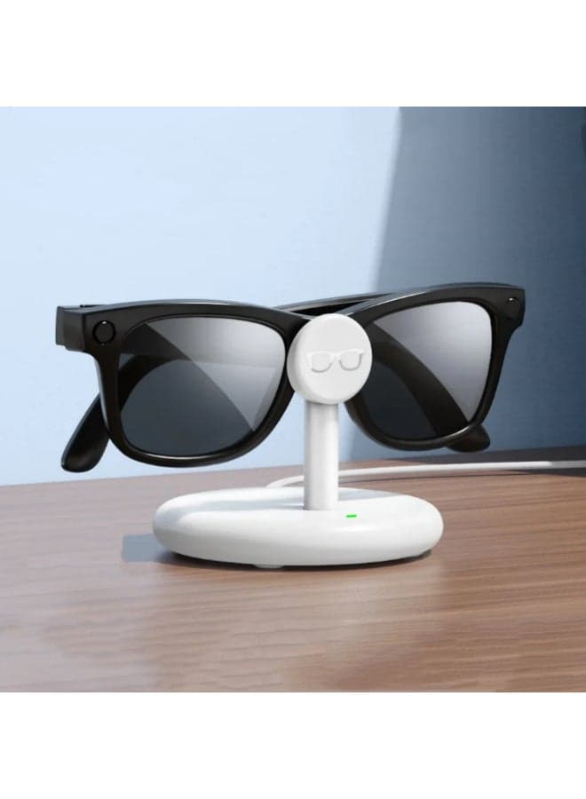 1pcs Magnetic Charging Stand for Ray-Ban Meta Wayfarer RW4008/4006/Skyler RW4010/Headliner RW4009/4009F Smart Glasses Desk Base white