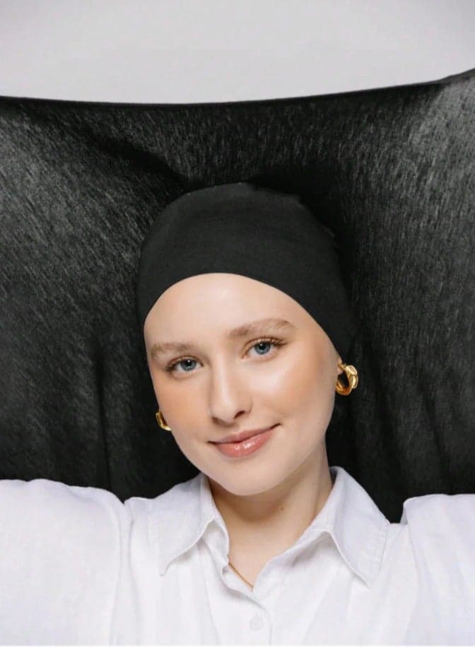 Instant Hijab Cotton Hijab Set 3-in-1 Hijabs Scarf with Built-in Magnets and Undercap Head Wraps with Model Cap