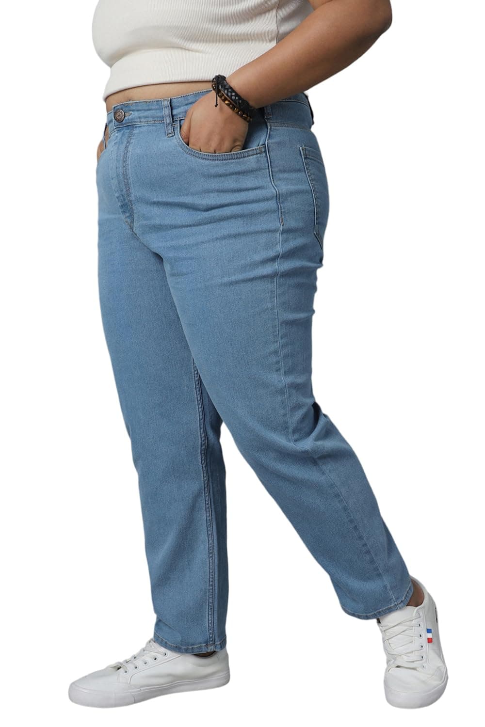 HIGH Star Women's Classic High Rise Jeans (HSWPJNW23101_IG4_Blue_4, 42