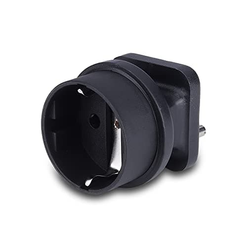 MX 3 Pin Indian Plug to Europe Schuko Socket Adapter 15A, Heavy Duty Power Plug Converter, Compatible with Indian 3 Pin Plug to EU Schuko Socket, Compact Travel & Home Use Adapter