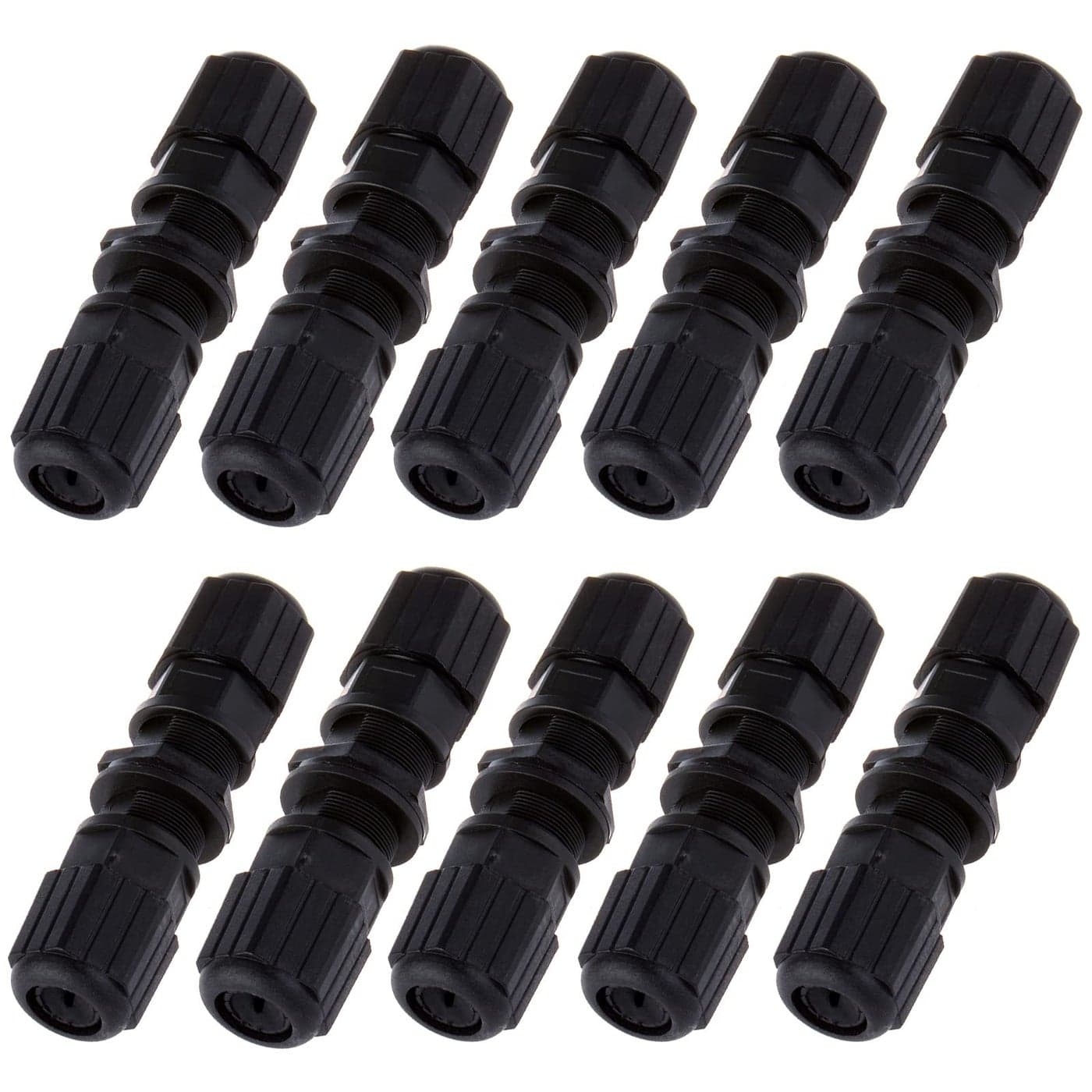 ANMBEST 10PCS M20 RJ45 Waterproof Connector IP67 Cat55e 8P8C Ethernet LAN Cable Connector Double Head Outdoor LAN Coupler Adapter Female to Female