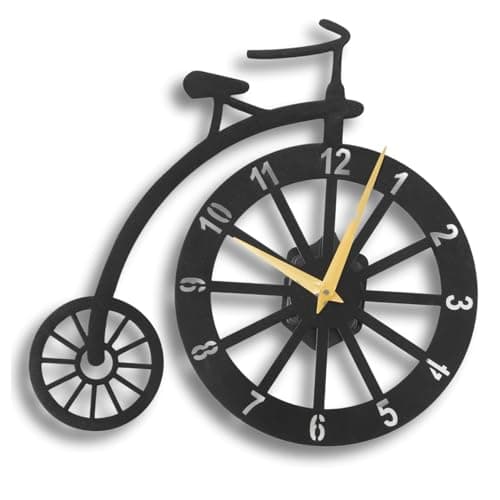 AVVIC MART Stylish Metal Analog Wall Clock for Living Room, Bedroom, Office, Kitchen, Home and Hall | Antique Fancy Big Size Modern Wall Watch for Home Decor (Style-10, 50CM)
