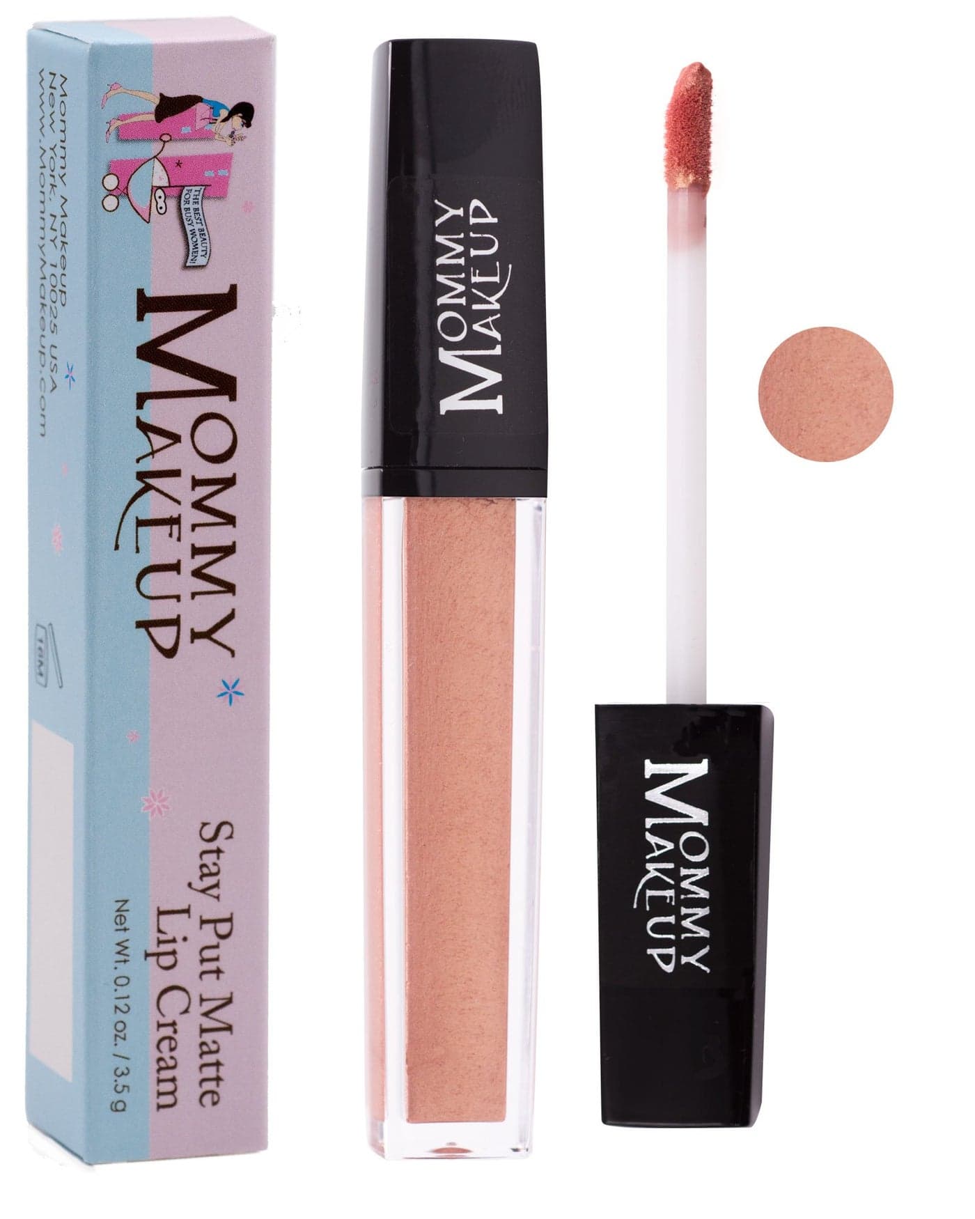 Mommy Makeup Stay Put Matte Lip Cream Kissproof Transferproof SmudgeProof Waterproof Long Lasting Lipstick Hydarting Formula with Vitamin E Farrah