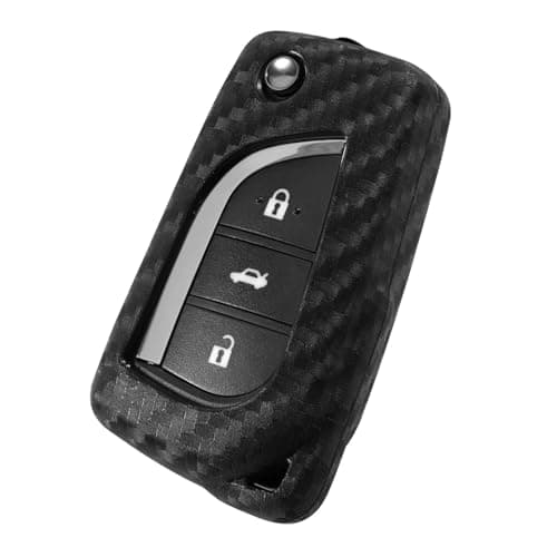 WORCAS Key Fob Cover Case Compatible with Toyota CHR Compatible with Camry Compatible with Corolla Compatible with Scion IM TC XB 2 3 4 Universal Button Keyless Entry Remote