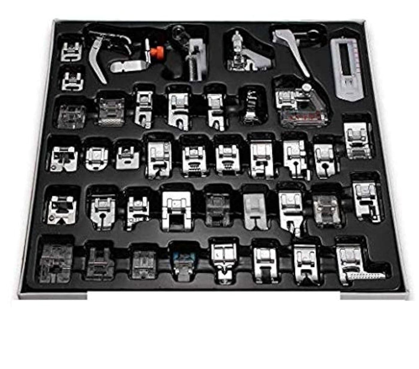 Zenith (42 Pieces) Steel Imported Domestic Sewing Foot Presser Sewing Machines Sewing Machine Presser Foot Feet Kit fit for Brother Singer Usha Janome