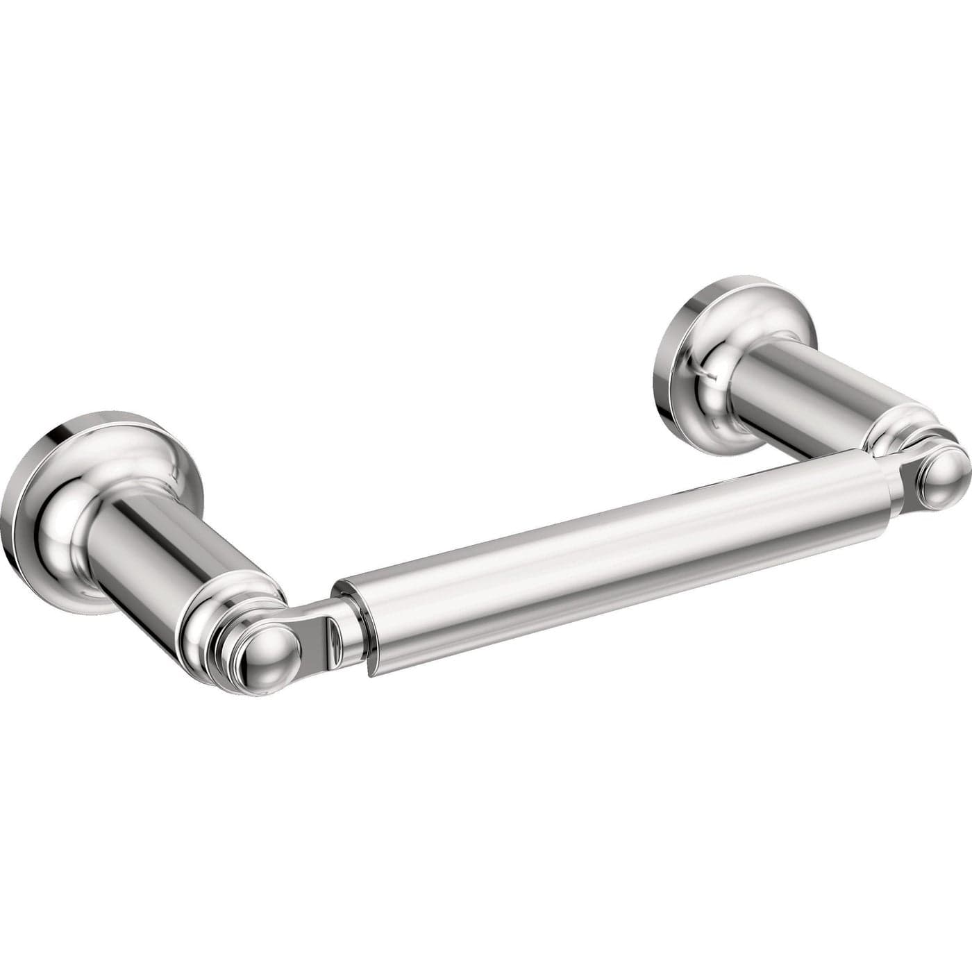 Delta Saylor 1Pack Toilet Paper Holder Polished Chrome Tissue Roll Holder for Bathroom Organization and Storage Pivoting Toilet Tissue Holder Wall Bathroom Accessories 73550