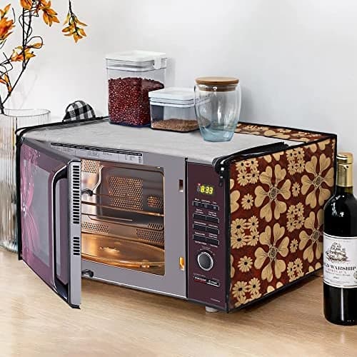 Glassiano Microwave Oven Cover for IFB 20 Litre Grill Microwave Oven 20PG4S Black/Silver