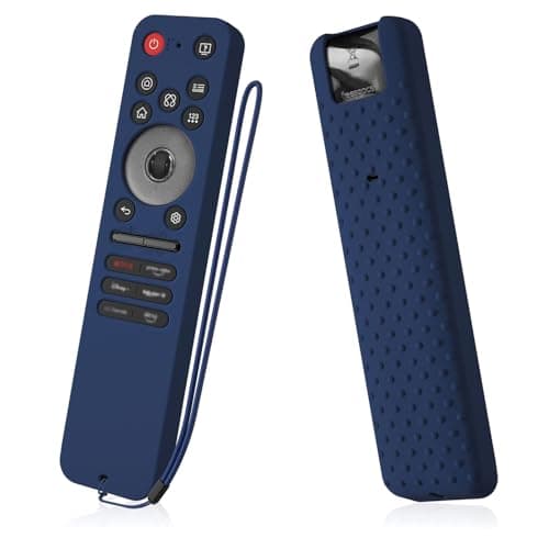 AKSHFETH Silicone Remote Control Case for LG MR25GA, Compatible with 2025 LG OLED Smart TVs C5, B5, G5, M5 Series, with Lanyard (Dark Blue)