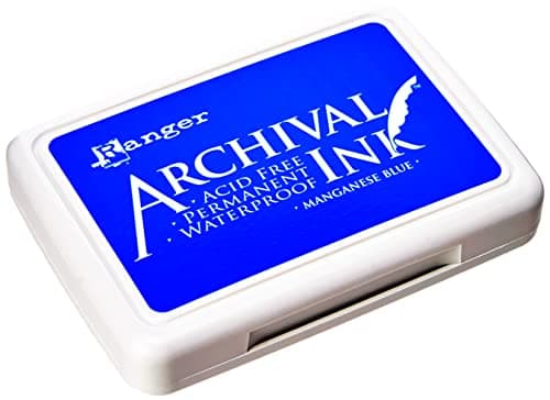 Ranger Archival Ink AIP30454 Manganese Archival Dye Permanent Waterproof Ink Pad, Blue