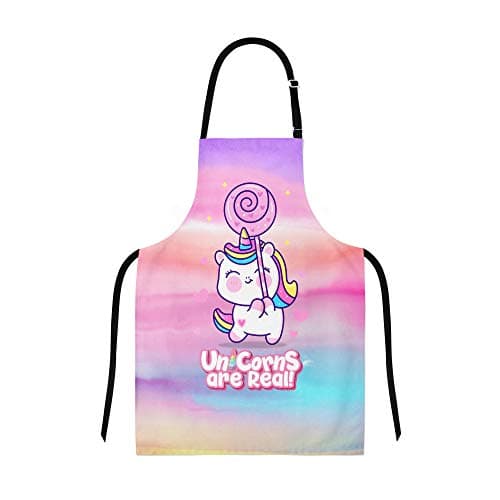 Hopcara® Butterfly Dreams Kids Apron for Girls | Waterproof Chef Apron for Kids | Washable for Painting Cooking Baking Sculpting | Adjustable Neck Strap | Digital Printed 8-15y