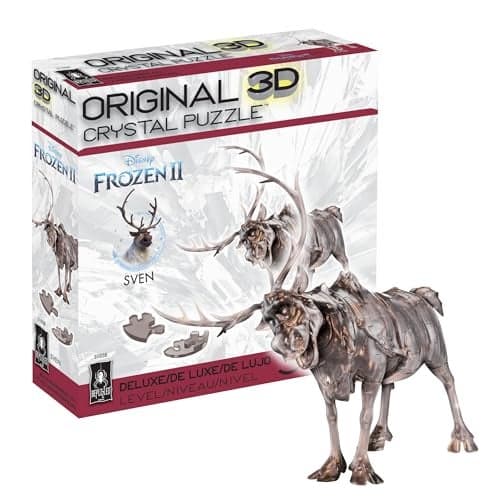 BePuzzled Disney Sven The Reindeer Deluxe Original 3D Crystal Puzzle Perfect for Puzzlers Ages 12 and Up Challenging to Complete and Beautiful to Display Collect Them All